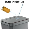 thumbnail image 5 of 13.2 Gallon Gray Plastic Sensor Trash Can Durable Dent-Proof 50 L Rectangular Slim Bin, 5 of 7