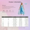 thumbnail image 7 of TiaoBug Womens Arabian Princess Costume for Belly Dance Jumpsuit Rave Party Fancy Dress up Lake Blue S, 7 of 7