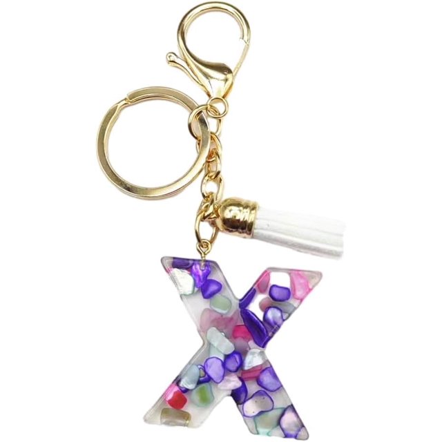 Letter Keychain,26 Letters A-Z Decorative Letter Keychain,Name Keychain for Women Girls Men Teenager Gift