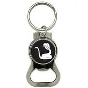 Snake Bottle Cap Opener Keychain Ring