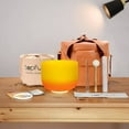 thumbnail image 6 of TOPFUND 432Hz Orange Yellow E Note 8 inch Crystal Singing Bowl Solar Plexus Chakra with Heavy Duty Carrying Case and Suede Stick, 6 of 7