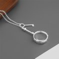 thumbnail image 5 of Stainless Steel Magnifyings Glass Key Necklace Adjustable Chain Suitable for Reading Small Print Stylish Jewelry Gift, 5 of 9