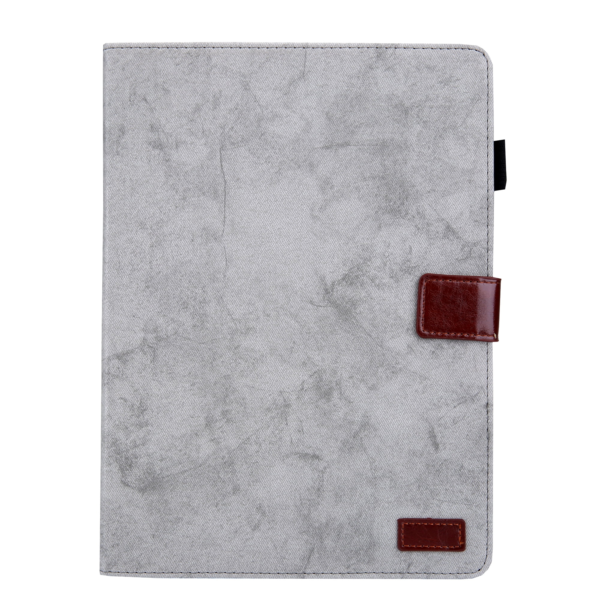 for iPad 10th Gen 10.9" (2022) Case, Retro Card Slot Cover with Pencil Holder, Multi-Angle Viewing Stand, Pocket Design, Folio Leather Case for Apple iPad 10th Gen 10.9" - Gray
