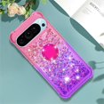 thumbnail image 3 of Gradient Quicksand Case for Google Pixel 9 Pro/Pixel 9 2024 with Ring Kickstand, Bling Sparkle Colorful Liquid Glitter Cover Case for Google Pixel 9 Pro. JB-Pink Purple, 3 of 14