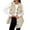 Beige, variant on Yigetop Fall Vest for Women, Women's Sleeveless Fleece Vest with/without Hood Teddy Fleece Winter Vest Thick Plush Cardigan Warm Plush Vest Checked Printed Tedd Vest Jackets for Women Beige L