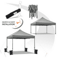 thumbnail image 5 of Alden Design Adjustable 10' x 10' Commercial Pop-up Canopy with Wheeled Carry Bag, Light Gray, 5 of 8