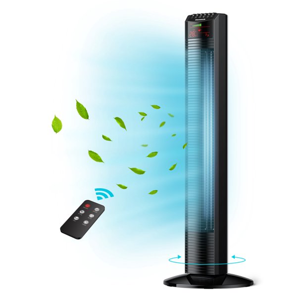 Tower Fan, Homech 36”Oscillating Tower Fan with Remote, Quiet Cooling