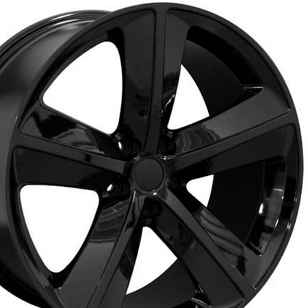 Rims For Magnum OE Wheels 20 Inch SRT Style | Fits Dodge Challenger, Charger, SRT8, Magnum, Chrysler 300, SRT8 | DG05 Gloss Black 20x9 Rim Hollander 2357 ()