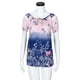 thumbnail image 5 of Puntoco 2024, tops de verano a la moda para mujer, tops de manga corta con cuello en V y encaje estampado, camisetas holgadas, blusas, 5 of 7