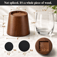 3 inch Round Wooden Furniture Risers Set of 6 for Bed Table Sofa Couch ...
