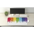 thumbnail image 2 of Abstract Computer Mouse Pad, Rainbow Colored Paint Leaking Splattered Drops Creative Graphic Design, Rectangle Non-Slip Rubber Mousepad Large, 31" x 12" Gaming Size, Multicolor, by Ambesonne, 2 of 2