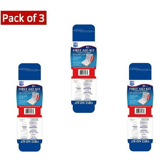 Instant Aid Trousse de Premiers Soins 42 Pcs - Lot de 3
