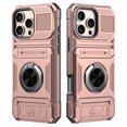 thumbnail image 4 of Elegant Choise Case with Flip Card Slot and Kickstand for iPhone 16 Pro Max/16 Pro/16 Plus/16 Heavy Duty Rugged Phone Cover, Pink, 4 of 13