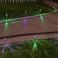 thumbnail image 4 of 12 luces LED solares para jardín, lámpara de exterior alimentada por energía solar, iluminación LED impermeable para paisaje, camino, patio, decoración de césped, color blanco, 4 of 5