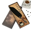 thumbnail image 2 of Feather Pen and Ink Set - Calligraphy Quill Pen Set Includes Dip Pen, 5 Replacement Nibs and Pen Holder for Writing Lovers, 2 of 6