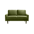 thumbnail image 4 of Koby Home's X Collection Morrison Modern Loveseat, Upholstered in Performance Velvet with Track Arms, Cushion Back, and Wooden Legs, 2-Seater for Small Space, Olive Green Color, 4 of 4