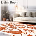 thumbnail image 2 of ODIKA 4'x6' Machine Washable Non-Slip Area Rug, Adventure Trail Safari Cartoon Wildlife with Playful Fern Motifs High Traffic Rug, Brown, 684042, 2 of 7