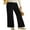 Black, variant on Corduroy Pants for Womens Casual High Waisted Drawstring Wide Leg Pants Trousers with Pockets