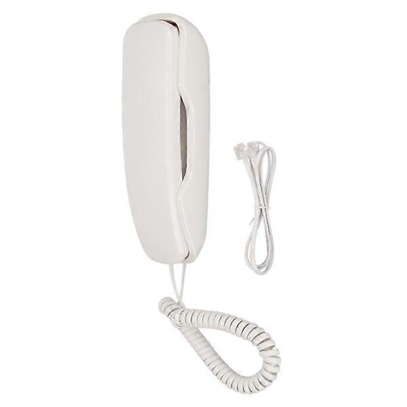 Wall Mounted Telephone With Redial, Mute Mode, Corded Phone for Home Office Hotel White