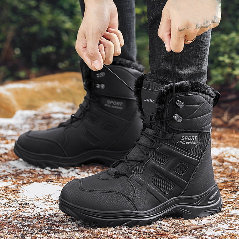 Men\'s Snow Boots Winter Boots Warm Lace-up Non Slip Hiking Shoes s-l400.jpg main image 2