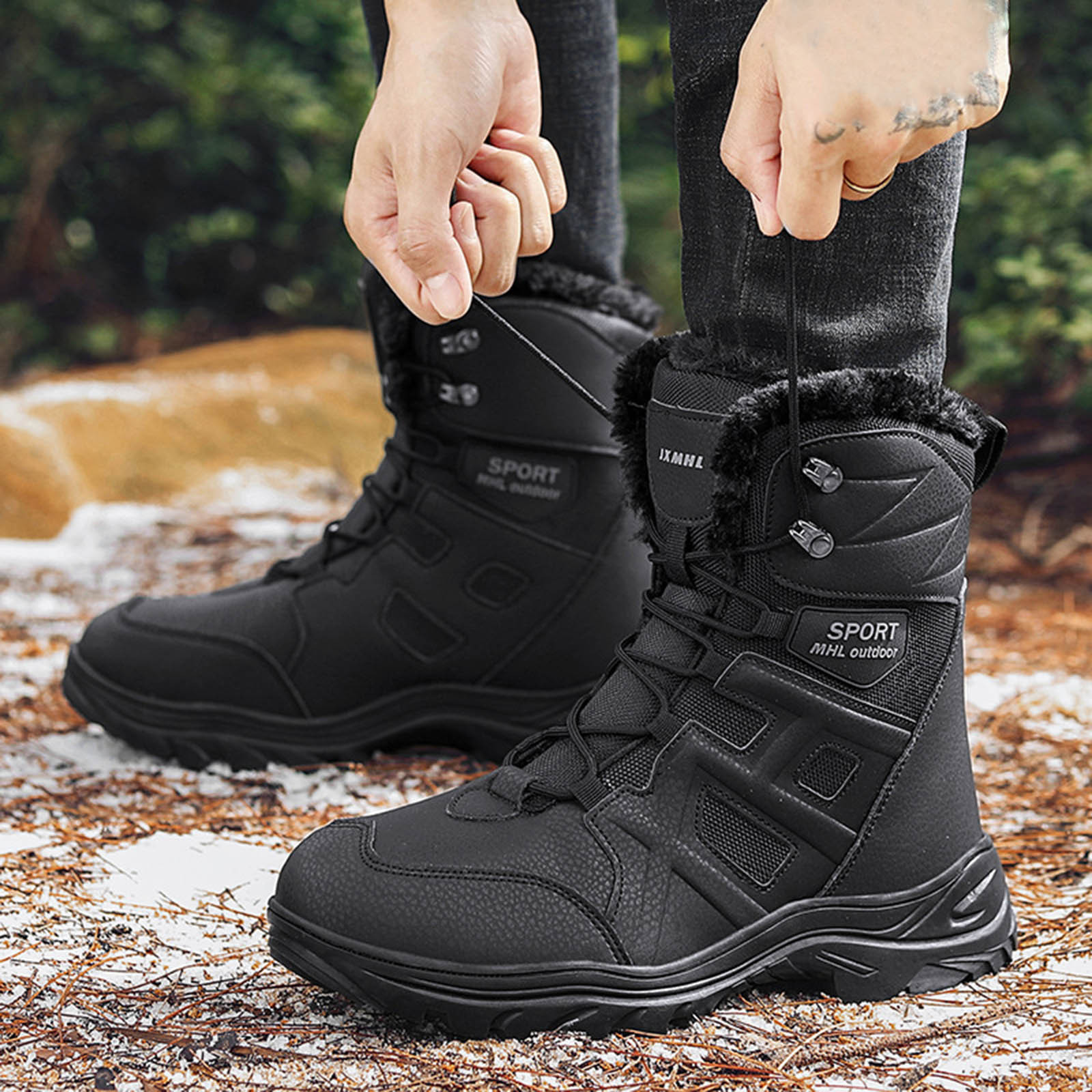 Bottes D'hiver Hommes - Imperméables, Doublure Polaire, Semelle Antidérapante | Chaussures Chaudes Pour Neige