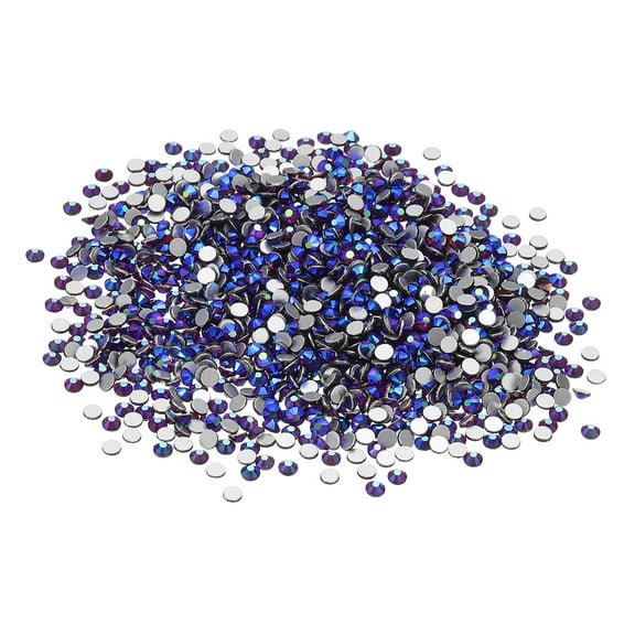 Uxcell SS12/1440Pcs Glass Diamante Rhinestone for Nail Art Craft DIY, AB Dark Purple