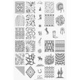 thumbnail image 1 of Placa para estampar Uber Chic 9,5 cm x 14,5 cm Acero inoxidable 24 diseños, 1 of 1