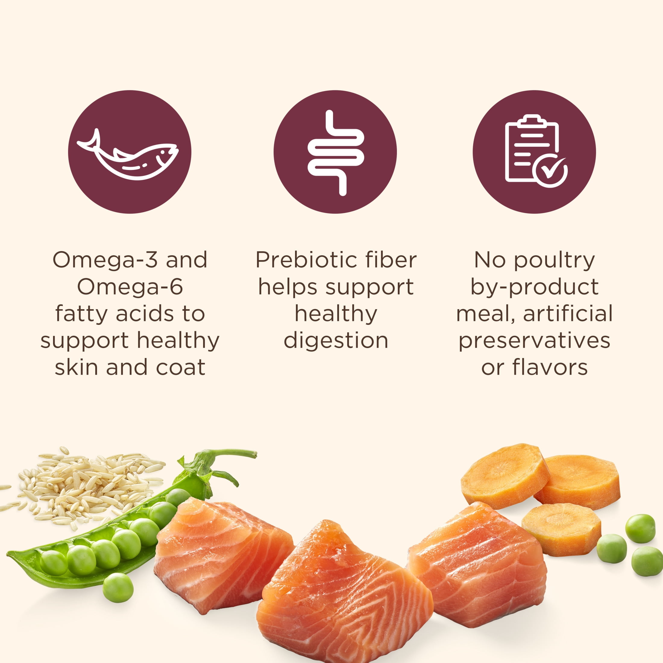 Nutrish Real Salmon, Veggies & Brown Rice Recipe Whole Health Blend Dry Dog Food, 26 lb. Bag (Rachael Ray)