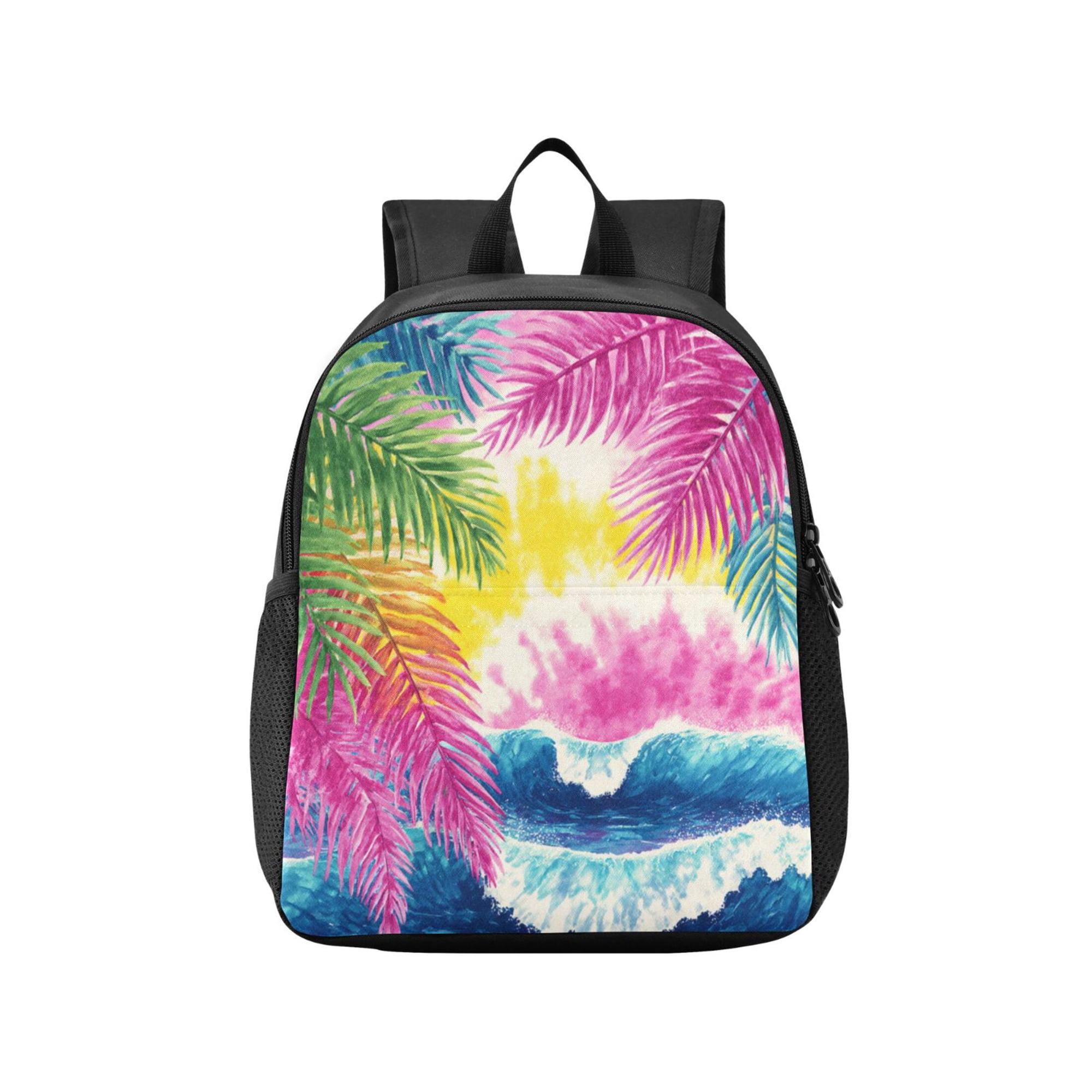 Toddler Backpack Colorful Coastal Paradise Design Waterproof Lightweight Backpack Casual Mini Daypack for Daycare & Travel