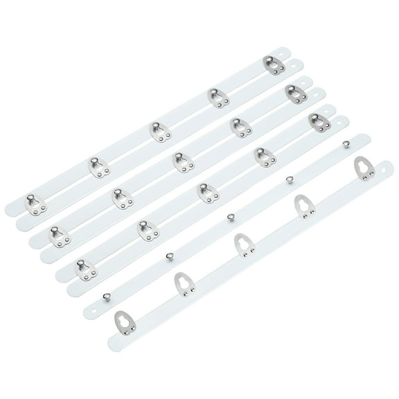 4 Pairs Corset Busk, 10" Metal Spring Steel Boning Support with 5 Buttons 0.5 Width