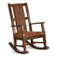 thumbnail image 1 of Odel Rocking Chair- Faux Leather Seat and Back- Dark Chocolate Brown, 1 of 13