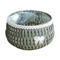thumbnail image 1 of Almencla Flower Basket Plant Container Imitation Rattan Round Trash Can Multipurpose for Kitchenware with Plastic Liner Storage Basket Grey S, 1 of 8