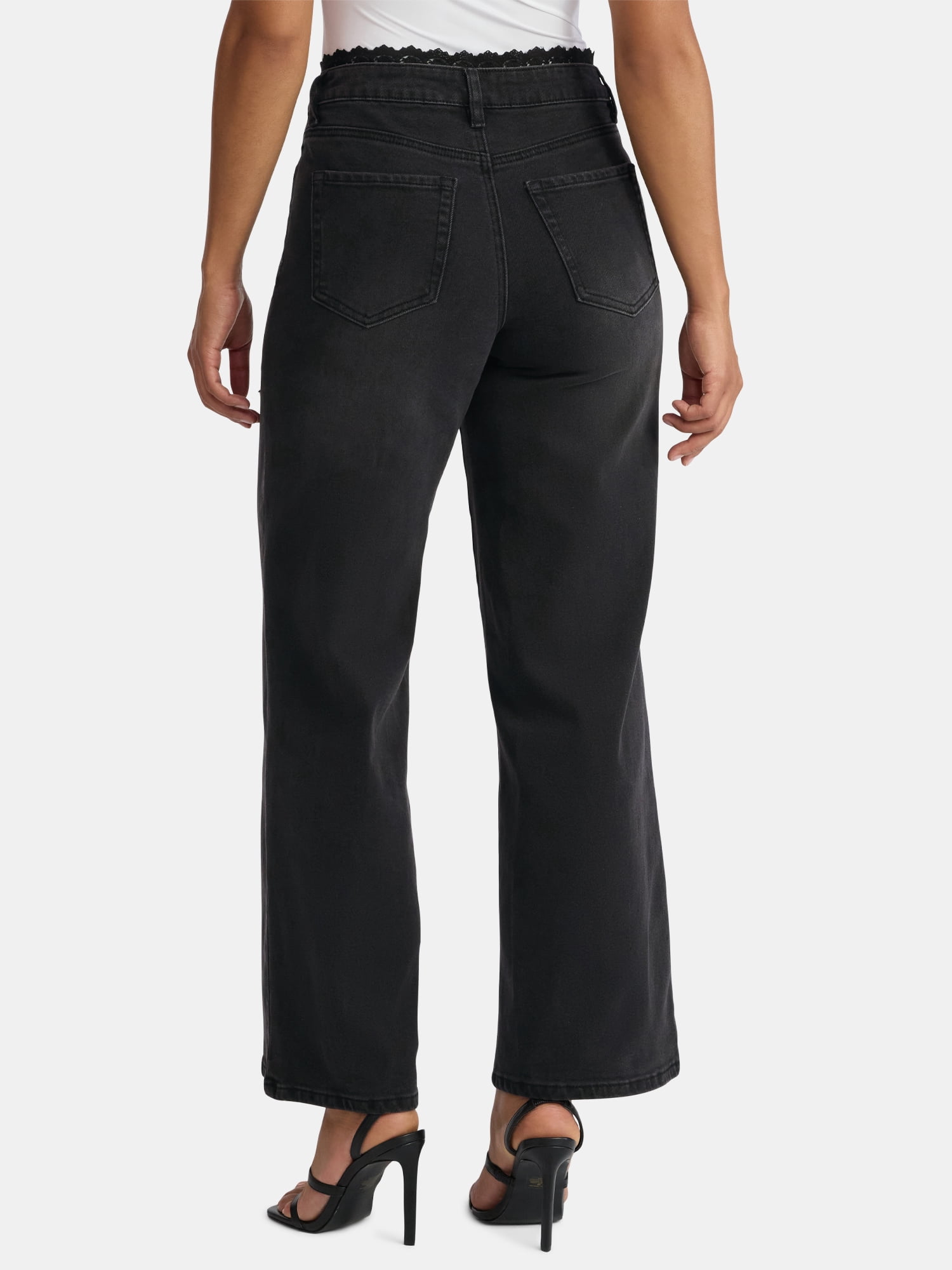 Madden NYC Women's Lace Waist Jeans, 32" Inseam, Sizes 00-18