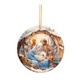 thumbnail image 2 of Precios de Oportunidad, Adornos de Natividad Sublimación Decoración navideña única Diseño de Cristo Niño María Regalo Decoración para árbol de Navidad Akmoler, 2 of 9