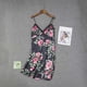 thumbnail image 2 of Lencería de mujer Satén de seda Estampado floral con cordones Tentación Babydoll Ropa interior Ropa de dormir Camisola Camisón Fridja nalpqowj42648, 2 of 9