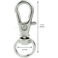 thumbnail image 3 of 50 pcs Swivel Clasps Lanyard Clips Snap Hook Metal Lobster Claw Clasp PLTN (Silver), 3 of 5