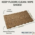 thumbnail image 3 of Kings County Tools 30x17” Woven Jute Rug - Indoor or Outdoor Jute Doormat, 3 of 7