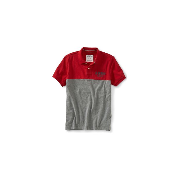 Aeropostale New York Rugby Polo para Hombre Rojo XS