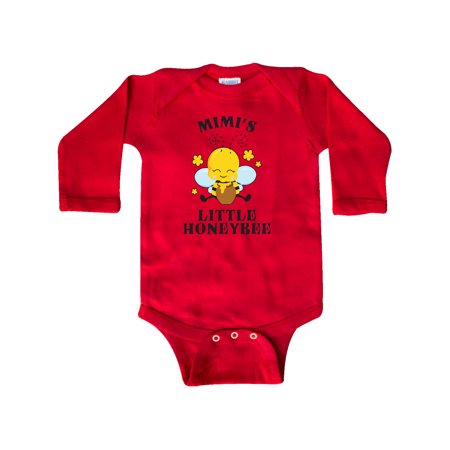 

Inktastic Cute Bee Mimi s Little Honeybee with Stars Gift Baby Boy or Baby Girl Long Sleeve Bodysuit