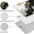 thumbnail image 5 of Black Marble Gold Wave Pattern Bathroom Rugs Sets 3 Piece,Toilet Cover Set,Absorbent Non Slip Bathroom Mats Sets with U-Shaped Contour Rug Toilet Rug Set, 5 of 5