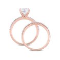 thumbnail image 4 of Everly Women's Moissanite Created Diamond 14k Rose Gold Bridal Set, 4 of 7