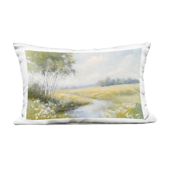 Stupell Industries Tranquil River Stream Outdoor Printed Pillow design by Creative Studio, 14 x 7 x 20
