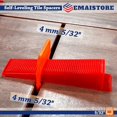 thumbnail image 6 of Tile Leveling System (5/32 Inch) – 300 Tile Spacers & 300 Reusable Wedges – Perfect for Seamless Floor & Wall Tile Installation – 4mm Ceramic & Stone Spacers, 6 of 6