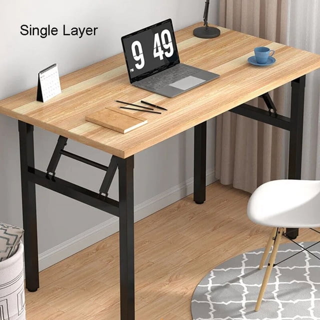 Frame Simple Long Table Desk Thickened Folding Carbon Design Steel Double Laptop Springs Are More Durable Minimalist Furniture My Lux Decor Round