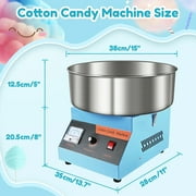 Commercial Cotton Candy Machine - 1000W Electric Cotton Candy Maker with 3500RPM Motor, Stainless Steel Bowl, Perfect for Home, Parties, Carnivals & Events (Blue)