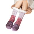 thumbnail image 3 of WREESH Women Fashion Long Socks Running Socks Plush And Thickened Home Confinement Socks, Snow Socks, Sleep Carpet Socks Purple, 3 of 3