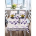 thumbnail image 3 of Purple Ombre Botanical Rectangle Tablecloth, Watercolor Pastoral Leaf Farmhouse Waterproof & StainResistant Tablecloth, Oil-proof Table Cover for Dining/Party/Wedding/Camping/Buffet 60x102 In, 3 of 9
