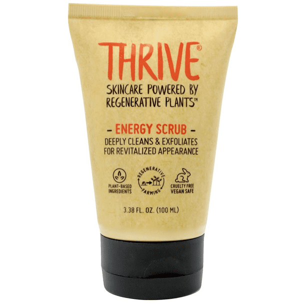 Thrive Natural Face Scrub Exfoliator with Antioxidants Improves Skin