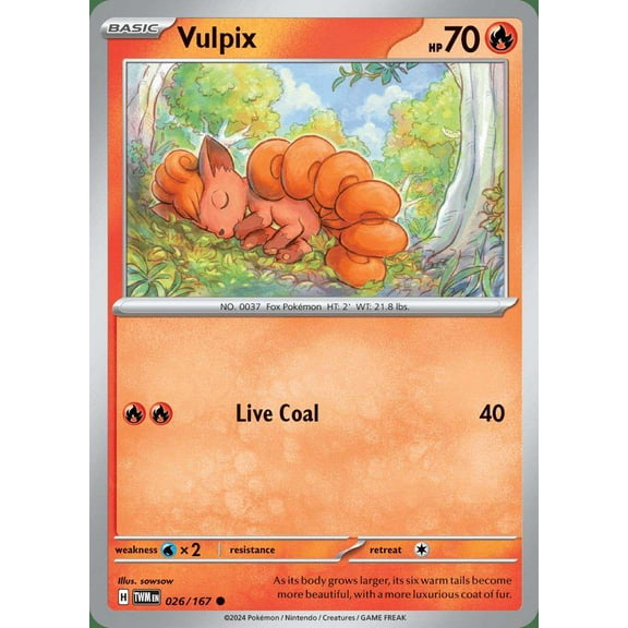 Pokemon Scarlet & Violet Twilight Masquerade Common Vulpix #26