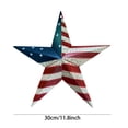 thumbnail image 4 of 12 inch 4th of July Decorations Outdoor, Wooden Star Wall Art for Fourth of July Decor, Blue Red White Patriotic Decor Memorial Day Decorations for Outdoor Garden, 4 of 7